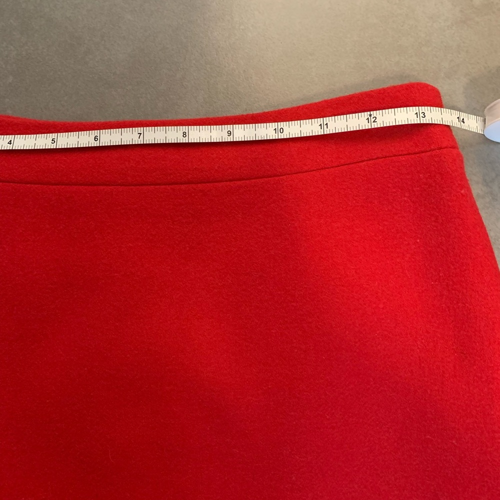 J. Crew Red Wool Pencil Skirt - Picture 6 of 8